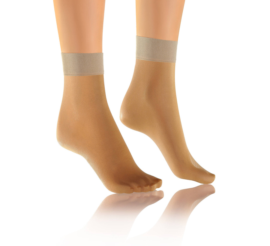 Sesto Senso Damen Skarpetki Rajstopowe Emi – Hochwertige, Strapazierfähige Strumpfsocken, Poliamid & Elastan, Komfortabler Bund, Ohne Verstärkung, Ideal für Offene Schuhe, One Size, Beige & Schwarz, 2er Pack