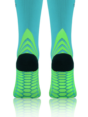 Sesto Senso Kompressionsstrümpfe – Sportliche Kniestrümpfe aus Poliamid, Atmungsaktiv und Schnell Trocknend, Flache Nähte, Ideal zum Laufen, Unisex, Türkis, Optimale Muskelregeneration und Stabilität