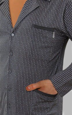 Herren Schlafanzug Serie Grau