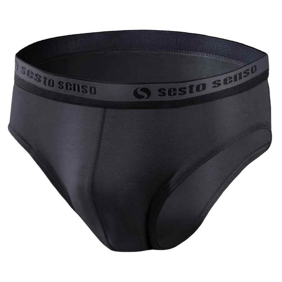 Sesto Senso Herren Slips Wild Cat – Bequeme Sportliche Unterwäsche, Baumwolle & Elastan, Anatomic Fit, Graue Farbe, Für Aktive Männer, Hergestellt in Polen
