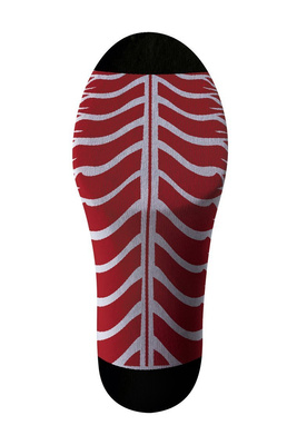 Sesto Senso Herren Sport Kompressionssocken 3/4 – Atmungsaktive Baumwolle, Anatomic Fit, Feuchtigkeitsregulierend, Ideal für Laufen & Sport, Flache Nähte, Komfortbund, Rot