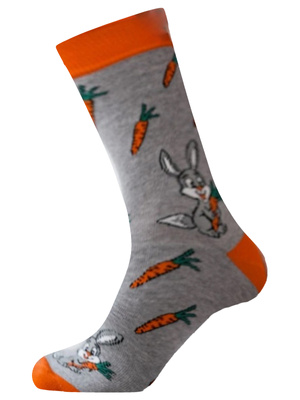 Herrensocken Kaninchen und Karotten
