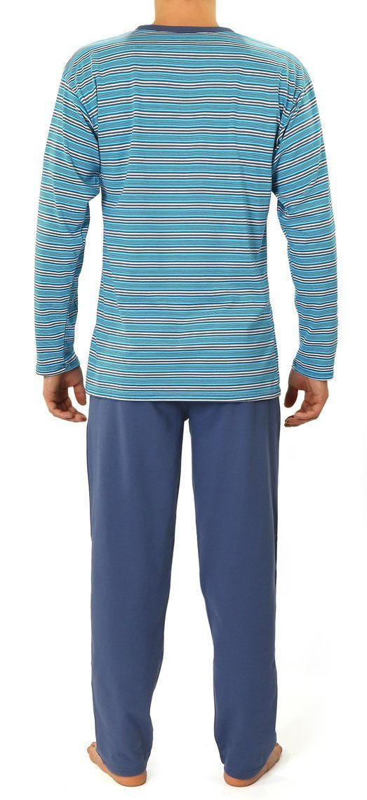 Herrenpyjama Serie Blau