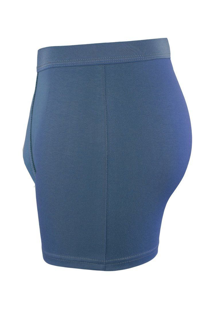 Sesto Senso Herren Baumwoll Boxershorts – Bequeme Unterwäsche mit Elastan, Atmungsaktiv, Flache Nähte, Ohne Druckstellen, Blau, für Männer