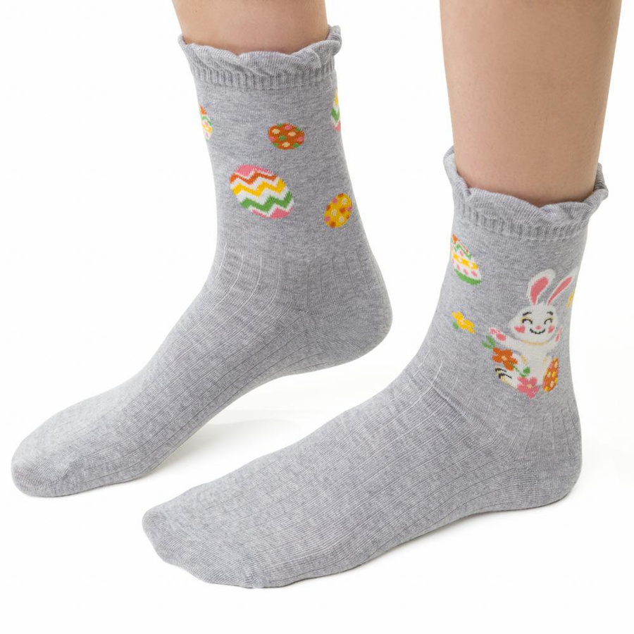 Damensocken Serie 136 Grau/Hellblau