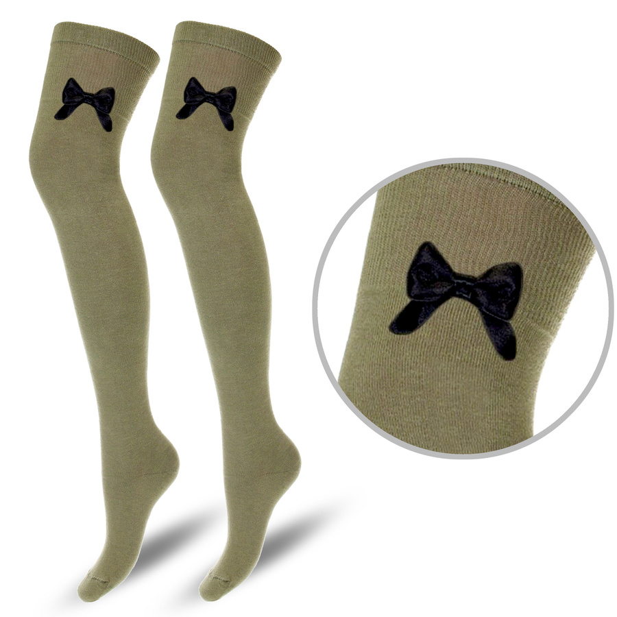 Baumwollsocken für Damen mit Schleife