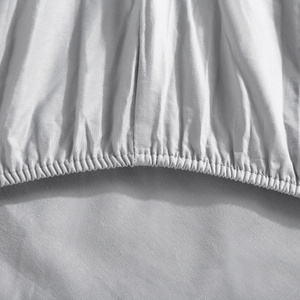 Spannbettlaken Satin Hellgrau