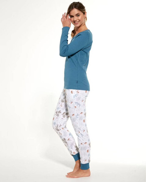 Pijama lungă pentru femei Seria 723 Albă