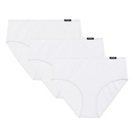 Atlantic Damen Figi Classic – Bequeme Unterwäsche aus Baumwolle mit Elastan, 3er Pack, Beige/Schwarz/Weiß, Frühling/Sommer Kollektion, Neuheit, Ohne Muster