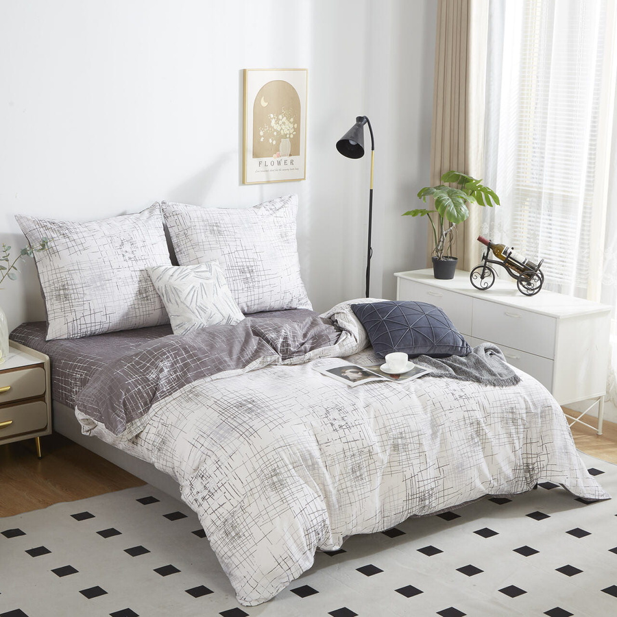 Bettwäsche S049 Kariertes Muster