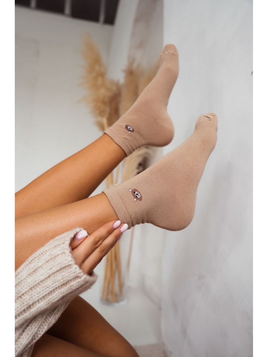 Baumwollsocken für Damen Kleiner Teddybär