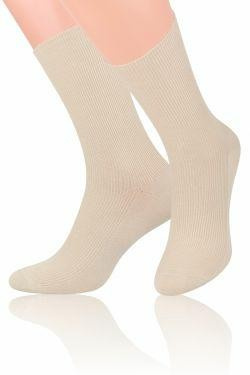 Cotton Non-Pressure Socks Art. 018 Light Beige