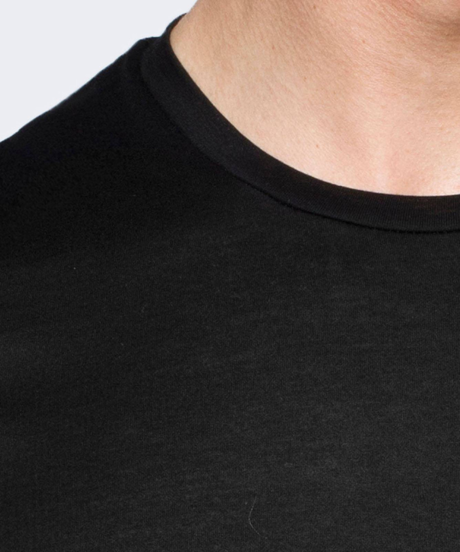 Atlantic Herren Baumwoll T-Shirt – Klassisches Basic Oberteil, 100% Baumwolle, Kurzarm, Schwarz, Ideal für Alltag und Freizeit, Atmungsaktiv, Bequem, BMV-048