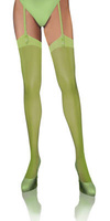Sesto Senso Damen Pończochy PDP 01 – Elegante Halterlose Strümpfe, Elastisches Material, Komfort und Stil, 89% Polyamid, 11% Elastan, Halbmatte Optik, Ohne Muster, Grün, Ideal für Alltag und Besondere Anlässe
