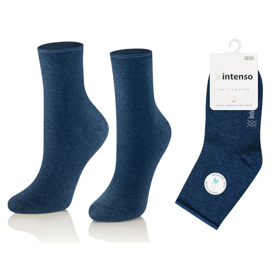 Skarpety bezuciskowe damskie bawełna art. 020 Intenso