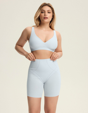 Schlüpfrige Modelliershorts Blau