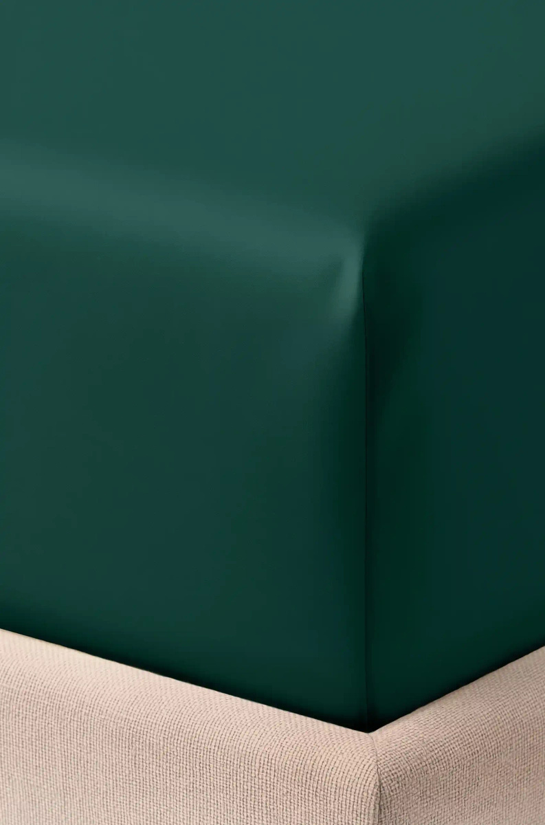 Spannbetttuch Satin Grün