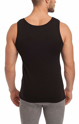 Sesto Senso Herren Tank Top – Baumwolle Unterhemd mit Trägern, Komfortable Passform, Klassisches Design, Atmungsaktiv, Schwarz, Für Alltag und Freizeit
