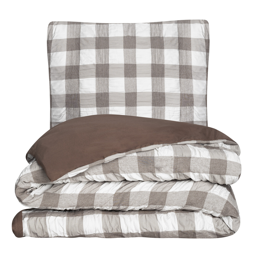 Lenjerie de pat Creasy Check Maro