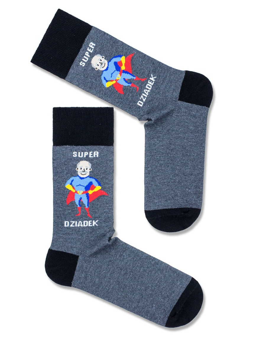 Herren Super Grandpa Socken, Farbe Dark Melange