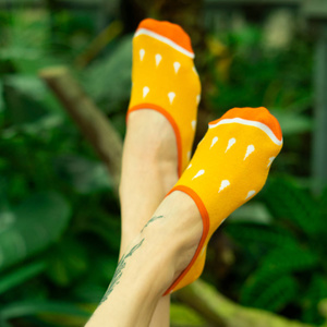 Stopki damskie kolorowe SOXO do balerinek śmieszne cytryny