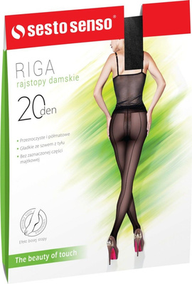 2X Damenstrumpfhose mit Rückennaht RIGA Sesto Senso