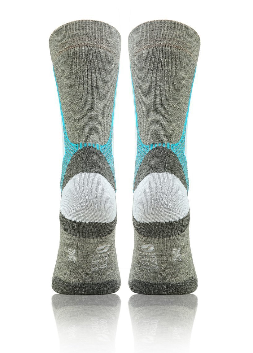 Sesto Senso Trekking Winter Wollsocken – Warme, Atmungsaktive Trekking-Socken mit Verstärkungen, Antibakteriell, Für Herren und Damen, Grau/Mehrfarbig, Ideal für Herbst/Winter Outdoor-Aktivitäten und Sport