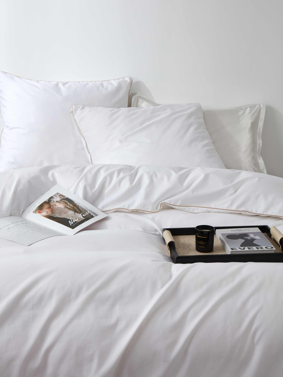 Bettwäsche Queen Premium Weiß