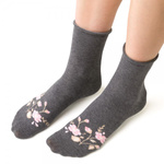 Damensocken Serie Gemustert Grau