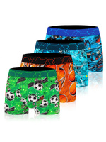 Sestimi Herren Boxershorts Bambus Baumwolle – Bequeme Passform, 4er Pack, Mehrfarbig, Atmungsaktiv, MPR80212, Unterwäsche für Männer mit Print Design, Elastisch und Weich