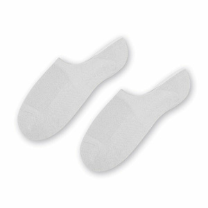 Weiße Unisex Baumwollsocken mit Mesh