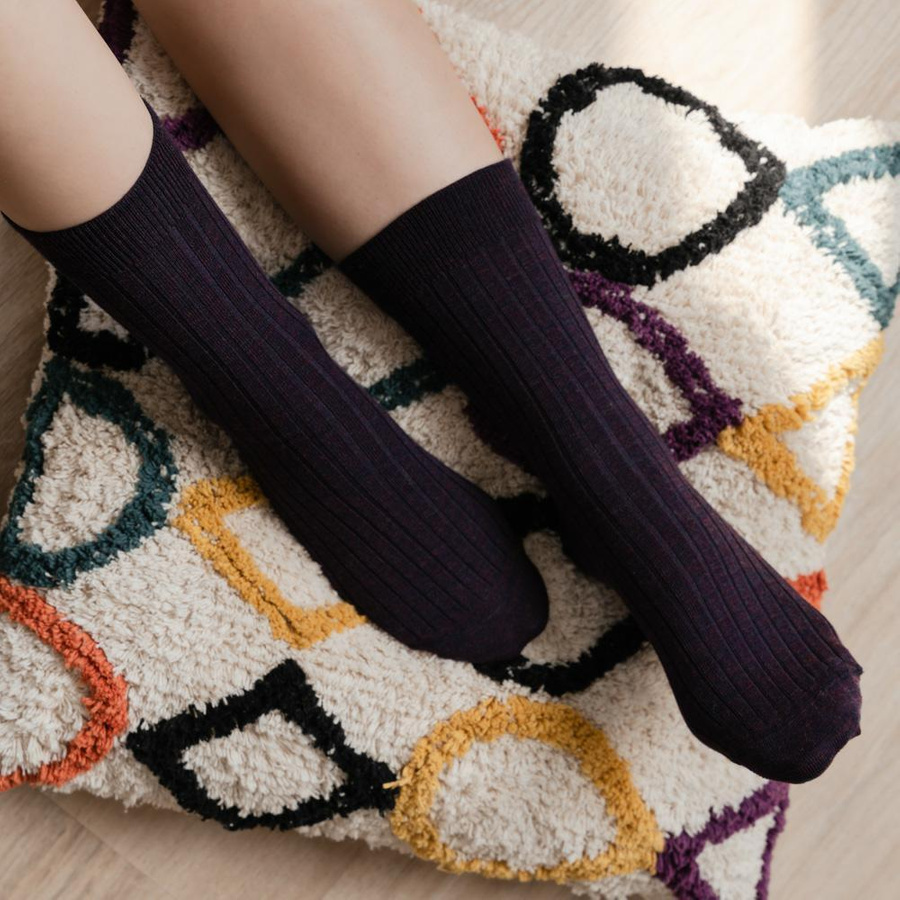 Skarpetki w prążek z wełny merino bezuciskowe art. 130 Steven