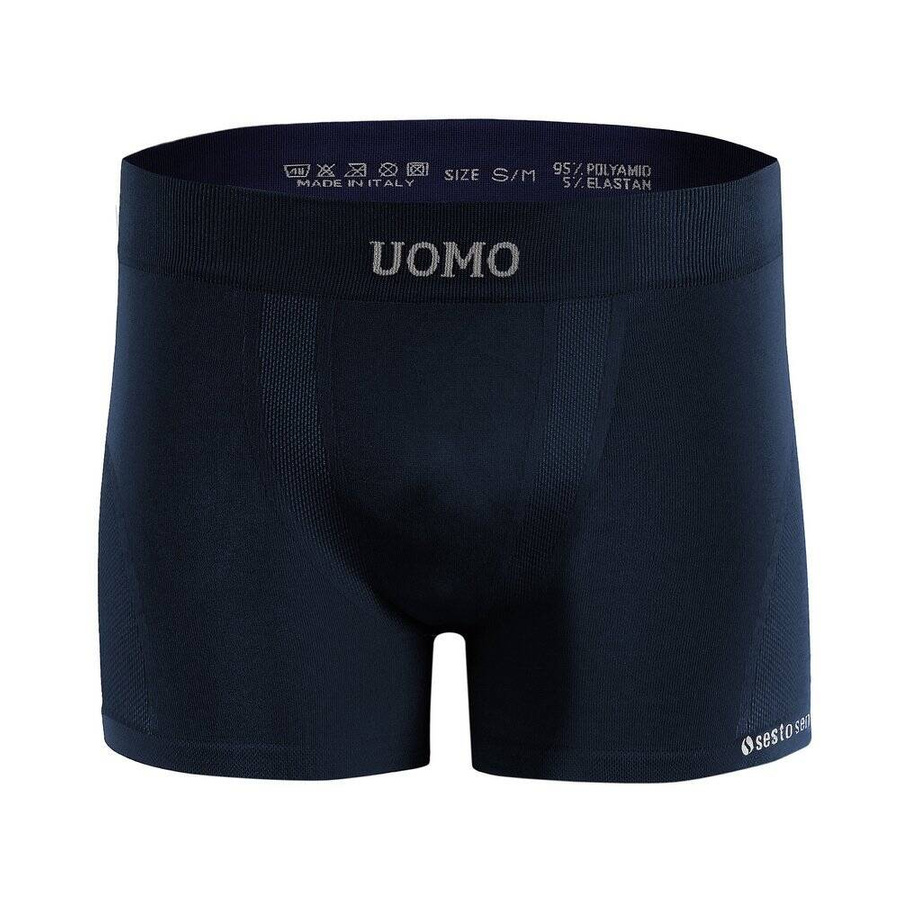 Boxeri fără cusături BM07 Negru/Albastru/Kaki