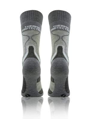 Wollsocken Trekking Winter Grau Mehrfarbig