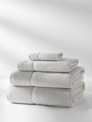 S TOWEL 100*150 LIBRE GREY+WHITE BIZA