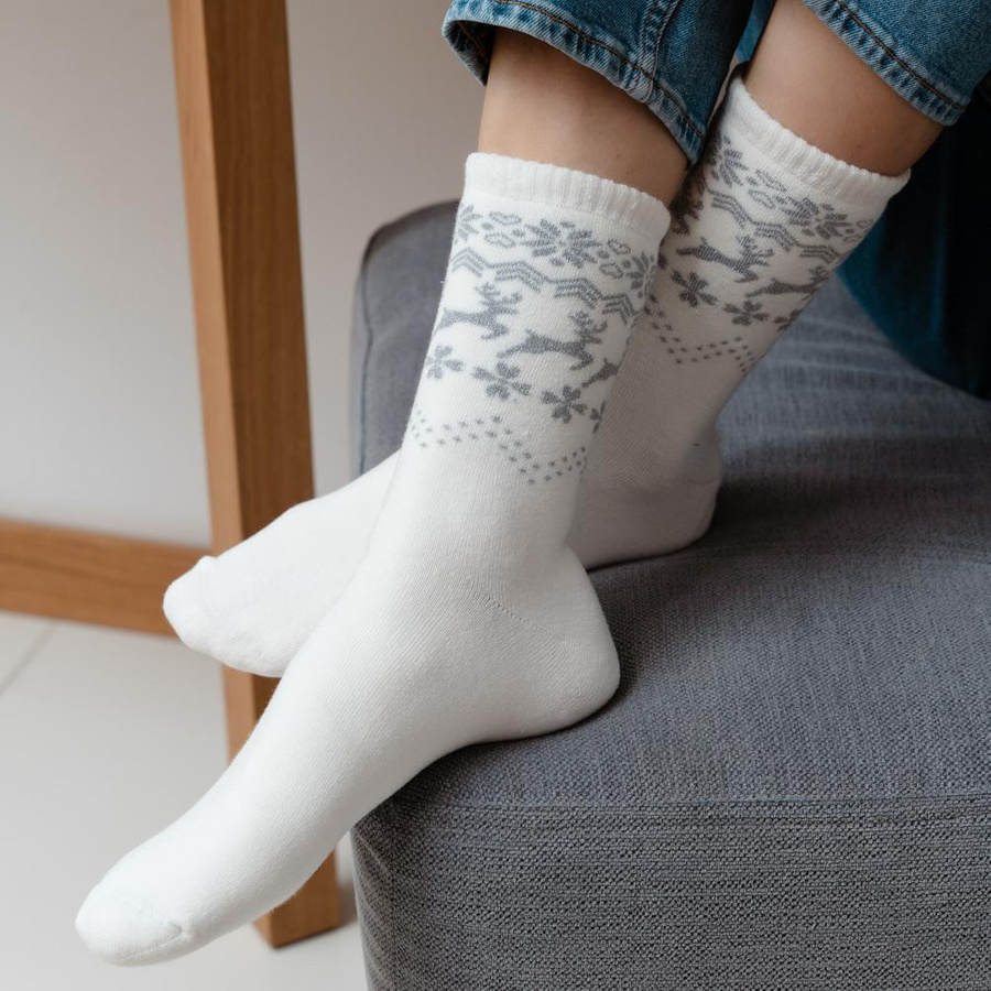 Socken Art. 123 Ecru, Weiß