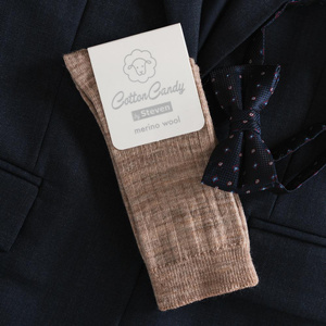 Skarpetki z wełny merino bezuciskowe w prążek art. 130 Steven