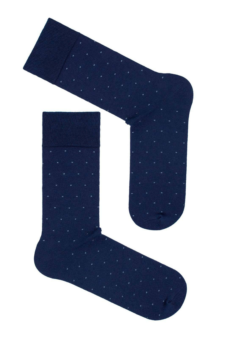 Baumwoll-Polka-Dot-Anzugssocken 0040.001, Farbe Marineblau 1, Größe 38-41