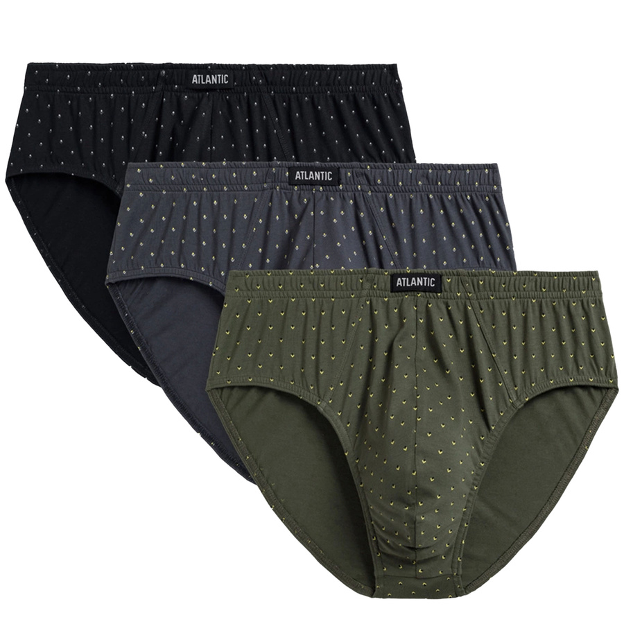 Herren-Slips 3MP-169 Grau Schwarz