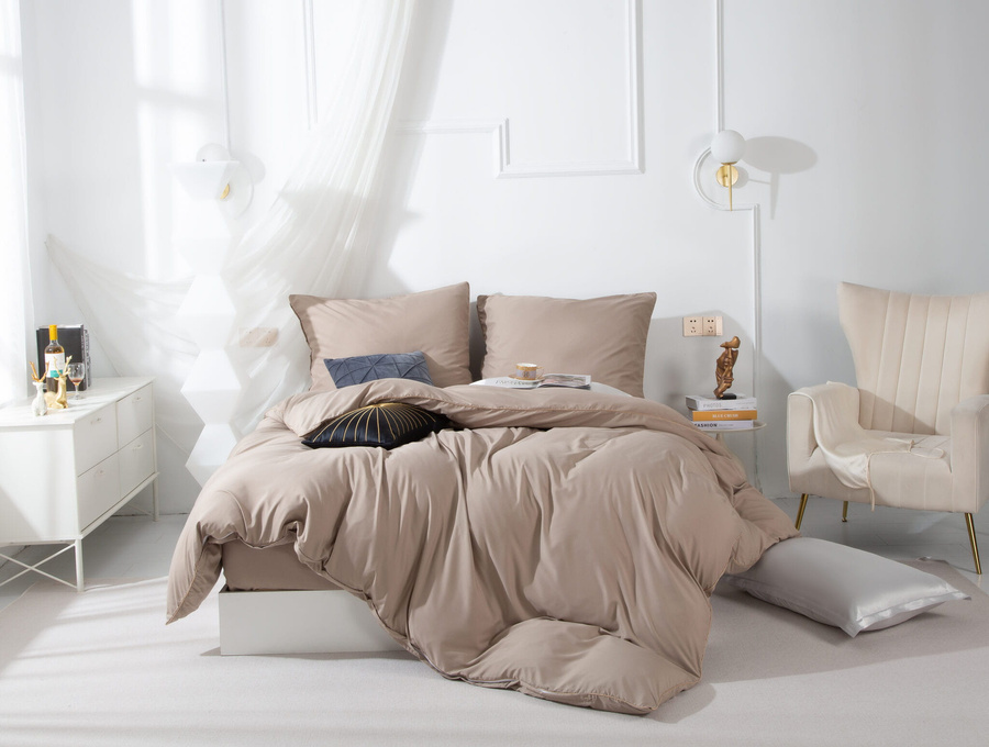 Bettwäsche Beige Gold