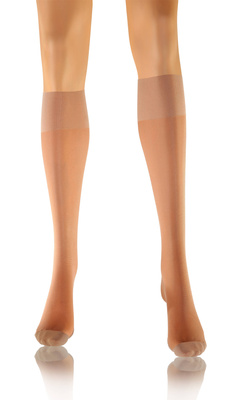 Sesto Senso Damen Podkolanówki – Massierende Sohle, 20 Den, Poliamid-Elastan Mix, Nicht-Drückend, Unterstützt Durchblutung, Elegant Halbtransparent, 3er Pack, Schwarz