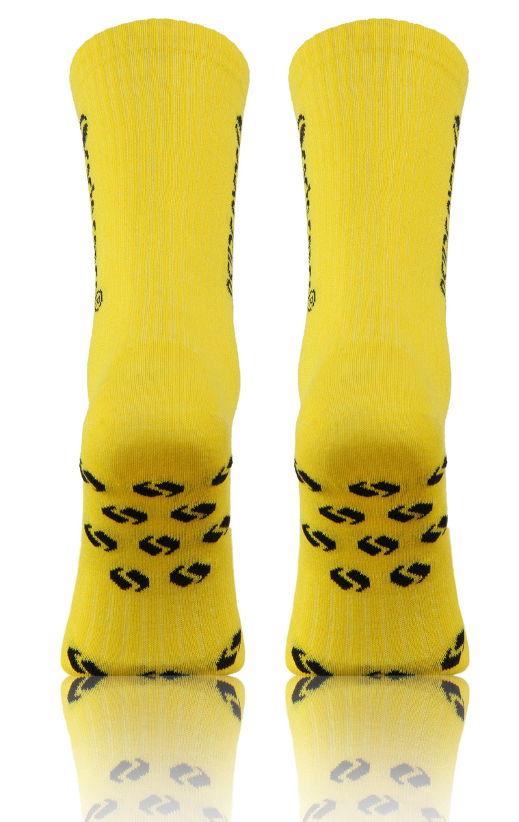 Sesto Senso Sportliche Trainingssocken SKB02 – Bequeme Baumwollsocken, Feuchtigkeitsregulierung, Verstärkungen, Unisex, Ideal für Fußball, Tennis, Gelb, 3er Pack