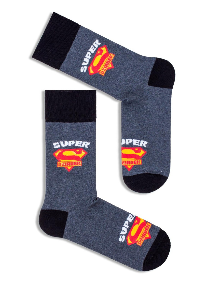 Socken Serie Großeltern Dunkelmelange, Grau