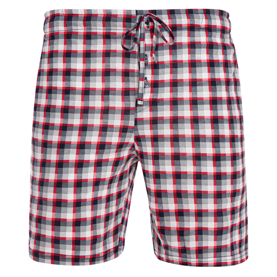 Schlafshorts, pyjamahose, kurz, aus Baumwolle mit Kordelzug im Bund.