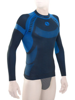 Sesto Senso Herren Thermoaktiv Langarmshirt P983 – Antiallergisch, Atmungsaktiv, Nahtlos, Ideal für Wintersport, Radfahren, Laufen, Nordic Walking, Poliamid-Elastan, Blau