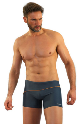 Badeboxer Serie Grau-Orange