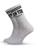 Herrensocken Go! Hellgrau mit Print