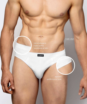 Slips Herren 3BMP-322 Weiß Grau Schwarz