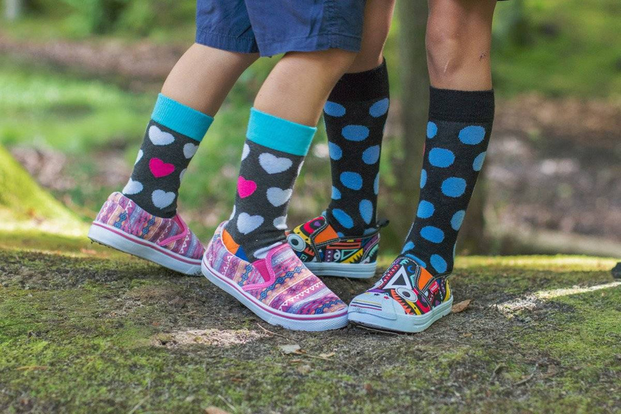 Graue Soxo Good Stuff Kindersocken mit Herzen