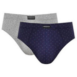 Herren-Slips 1440 Schwarz/Blau 2er-Pack